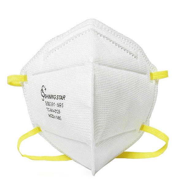 shining star ss6001 cdc retails headband n95 n95 filtering front view shining star particulate respirators 61